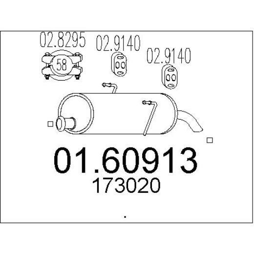 MTS EndschalldäMpfer SchalldäMpfer FüR Peugeot 206 CC 1.6 16V 1.4I-image