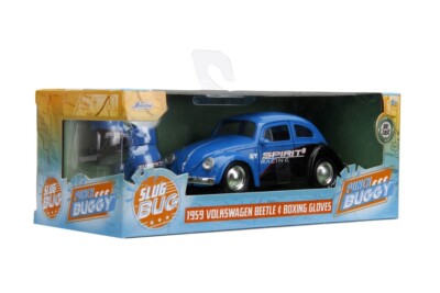 Jada 1:32 Punch Buggy 1959 VW Beetle & Boxing Gloves Blue 34234 Diecast Model 