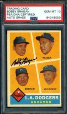Bobby Bragan PSA DNA Gem Mint 10 Signed 1960 Topps Autograph