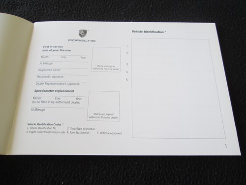Porsche 911 997 Turbo Cayman S 2009 caja libro de mantenimiento original nuevo manual de servicio - Imagen 2 de 6