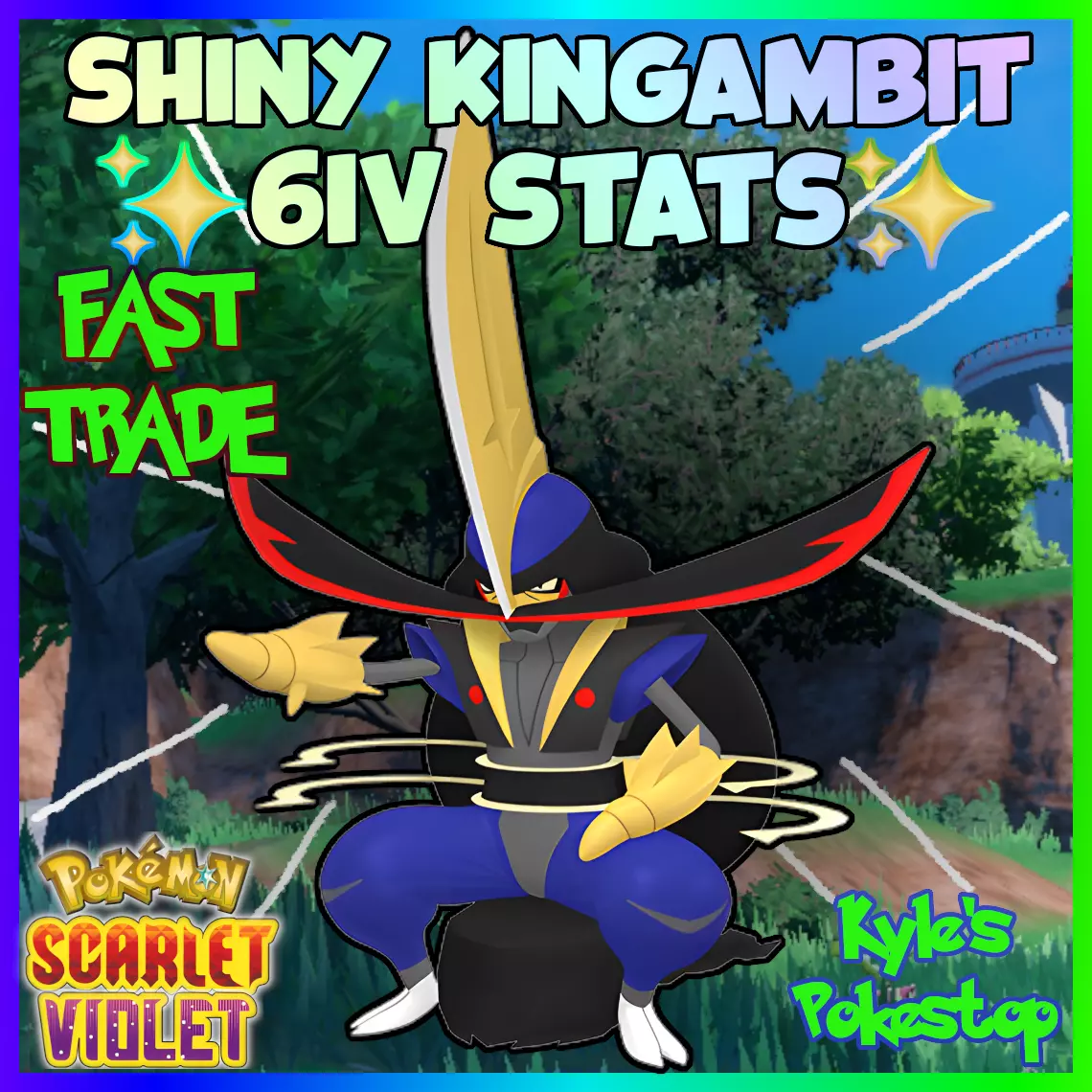 6IV 🌟SHINY🌟 KINGAMBIT POKEMON SCARLET & VIOLET SHINY/NONSHINY