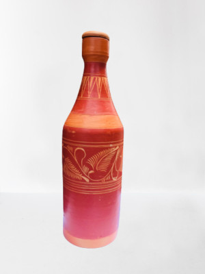 Ceylon Handmade Self Cooling Clay Bottle  100% Eco-Human Friendly terracotta