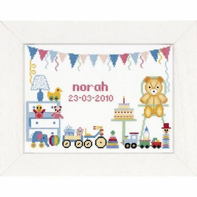   LANARTE 0008313 Erster Geburtstag Stickerei Kreuzstich gezählt  