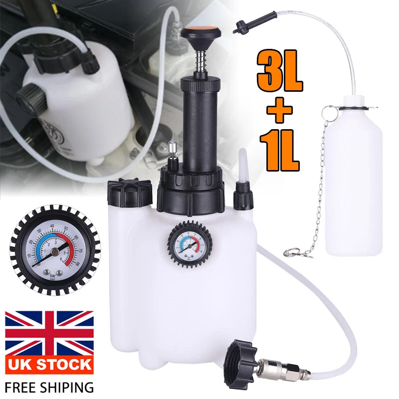 Manual Pressure Brake Clutch Bleeding System Tool Hand Pump Fluid Bleeder Kit UK