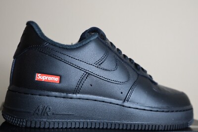 Size 8 - Nike Air Force 1 Low x Supreme Box Logo - Black Size 8 - Nike Air Force 1 Low x Supreme Box Logo - Black