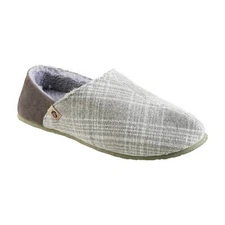 Acorn Men's Slippers Parker Algae Sole Grey Plaid Flannel, X-Large A20158GPLMXL