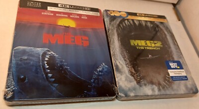 The Meg 1 + 2 4K Steelbooks (4K/Blu-ray)-NEW (Sealed)-Box Shipping with Tracking