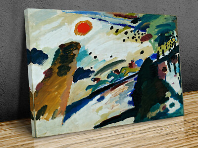 Wassily Kandinsky Romantische Landschaft Leinwanddruck Kunst gerahmt oder nur Druck