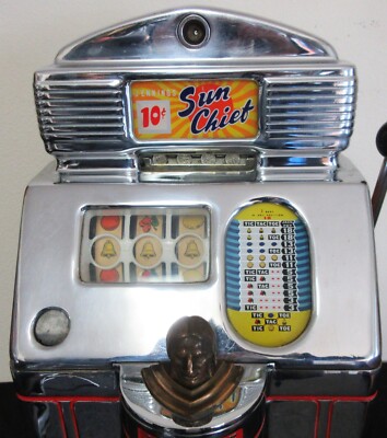 Jennings 10c Sun Chief Tic-Tac-Toe Slot Machine, circa 1940 | eBay