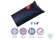 Buffalo Blizzard 1' x 8' Black Water Tube For Winter Pool Covers 18 Gauge