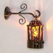 Dollhouse Battery Lighting Hanging Coach Lamp Amber Bulb Doll House MIniature