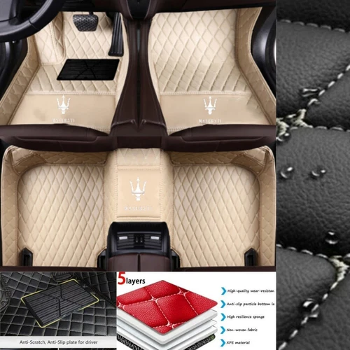 For Maserati Ghibli Gran Turismo Quattroporte Car Floor Mats Waterproof Custom - Imagen 13 de 35