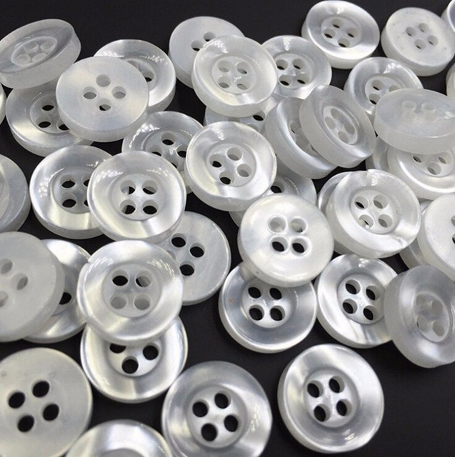 1000pcs 11.4mm Pearl White Shirt Buttons Scrapbooking Sewing Buttons