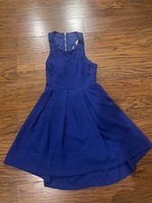 LuLu's Cutout and About cobalt blue sleeveless fit and flare mini dress, SizeL