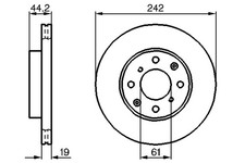 2x BOSCH Bremsscheibe 0 986 478 503 für HONDA ED EE CIVIC CRX EC INTEGRA 4 EF 2