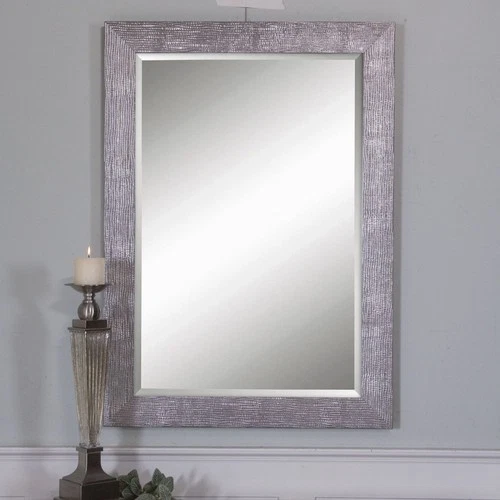 Uttermost 14604 Silver/Grey Tarek Crisp Texture Mirror - Picture 4 of 4