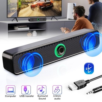 PC Lautsprecher Soundbar Bluetooth Laptop Computer Speaker 3D-Surround-Stereo