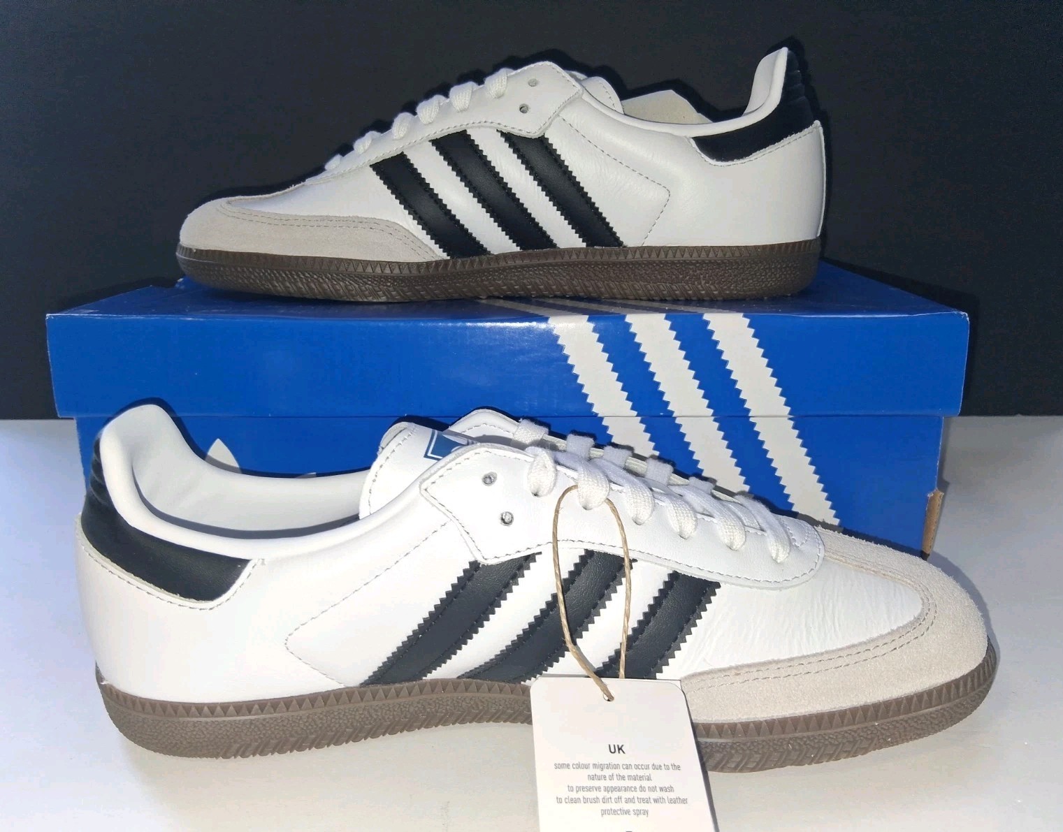 Authentic Adidas Samba OG B75806 White Black Men’s Shoes US 7.5 thumbnail 2