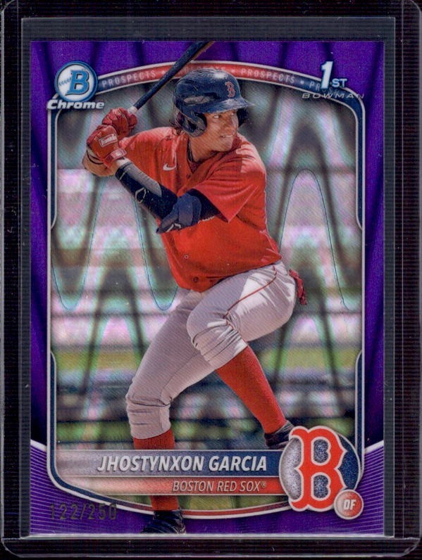 JHOSTYNXON GARCIA 2025 Bowman Chrome 1st #43 Purple RayWave Refractor RC #/250