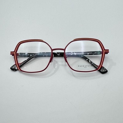 Face A Face Eyeglass Frames Reeds 3 Col. 9298 Raspberry 53-18-144 New Authentic