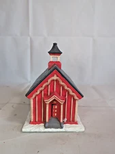 Vintage Byron Molds Ceramic Christmas Village School House 
