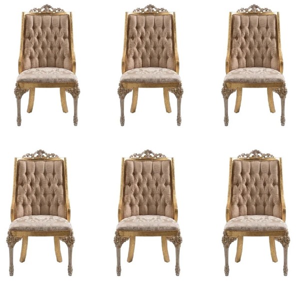 Set Aus 6 Eleganten StüHlen Mit Komfortabler SitzfläChe Und Design-image