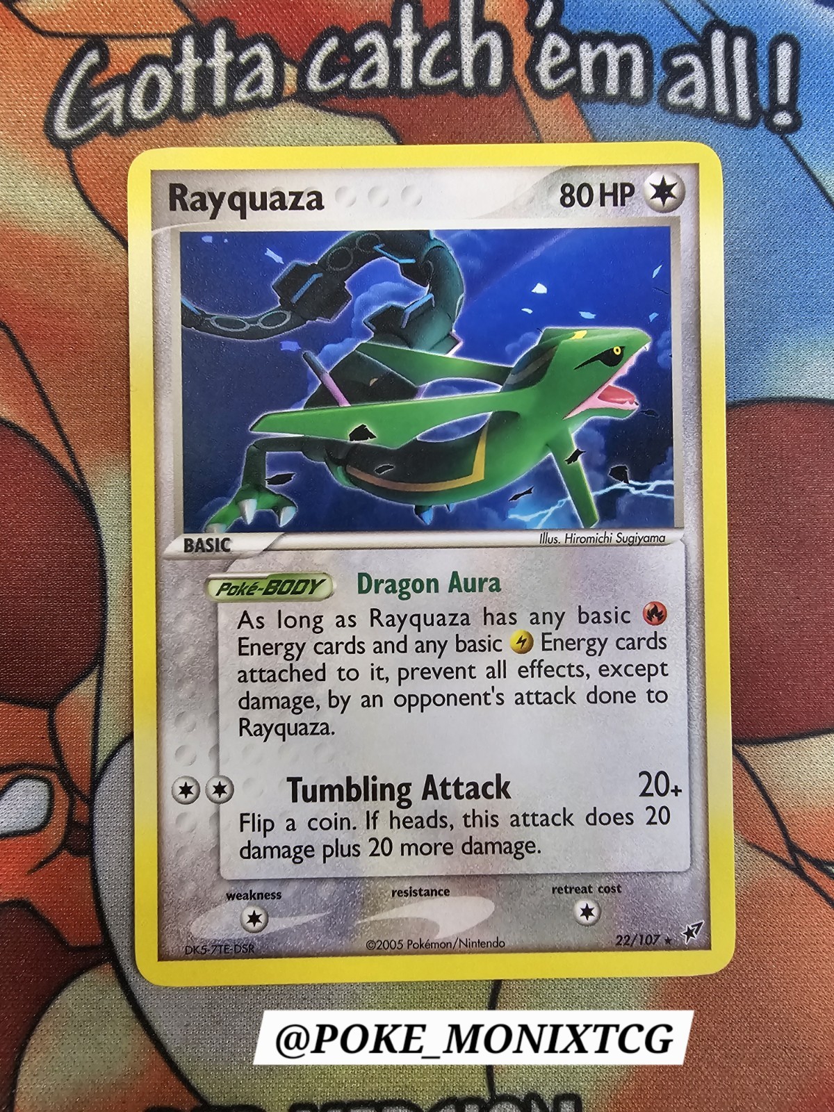RAYQUAZA 22/107 DEOXYS DX RARE NON HOLO POKEMON TCG 2025