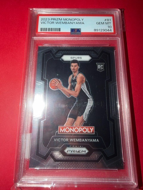 2023 Prizm Monopoly Victor Wembanyama #81 Rookie RC PSA 10 GEM MINT