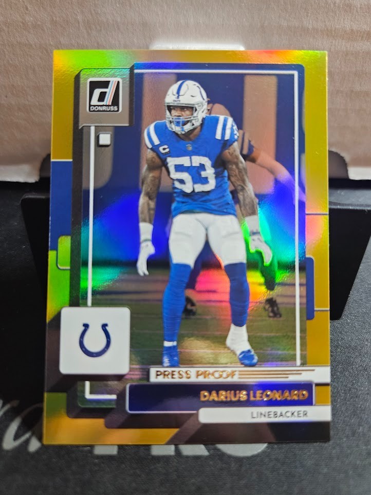 2022 Donruss Football Premium Gold Press Proof #56 Darius Leonard Colts