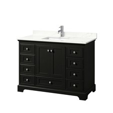 Wyndham Collection WCS202048S-QTZ-UNSMXX Deborah 48" - Dark Espresso / Giotto