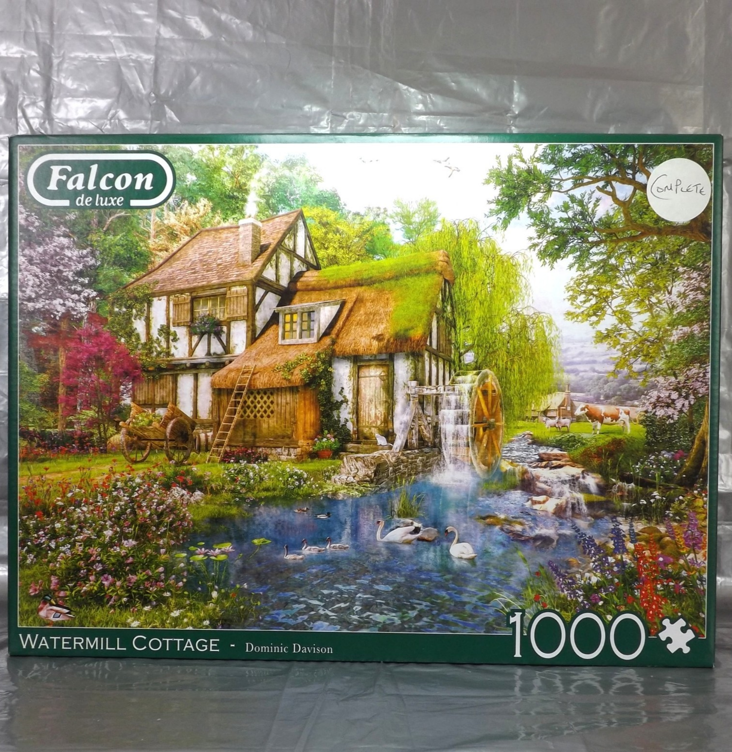 Falcon De Luxe 1000 Piece Jigsaw Puzzles Watermill Cottage Age 12+ Used