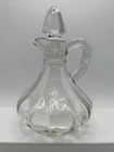 Vintage Cruet Anchor Hocking Clear Glass Vinegar Oil Cruet & Stopper. D7
