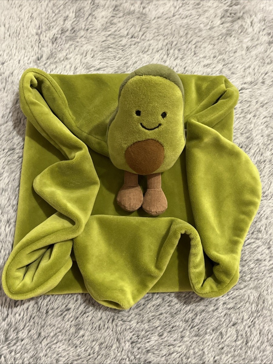Jellycat Amuseable AVOCADO Green Baby Security Blanket Plush