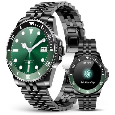 AI Smartwatch mit Telefonfunktion, 1,19''AMOLED Herzfrequenz mit für Android iOS