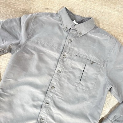The North Face Gray ACCX Roll Tab Long Sleeve  Button Down Shirt Men's Size S