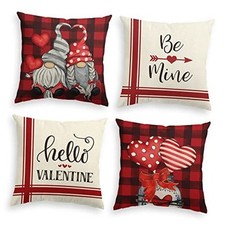Valentine's Day Gnome Be Mine Loving Hearts Hello Valentine Red Red  Black