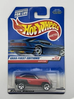 1999 Hot Wheels First Editions Jeepster #922 17/26 Red Black - Image 1 of 2