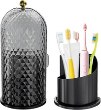 Multifunctal Rotating Toothbrush Holders with Sliding Lid, The 3-Slot