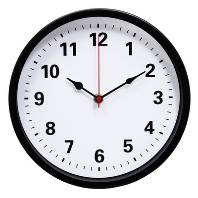 10 Inch Metal Wall Clock, Black, Retro Silent Quartz, Battery Operated, Decor