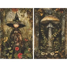 Fairy Tale Folk Duo #4 | A4 Mulberry Rice Decoupage Paper | Craft Kreatively