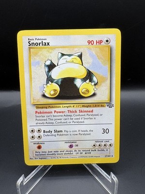 Pokémon TCG Snorlax Jungle 27/64 Non-Holo Rare Vintage 1999 WOTC Karte LP/NM