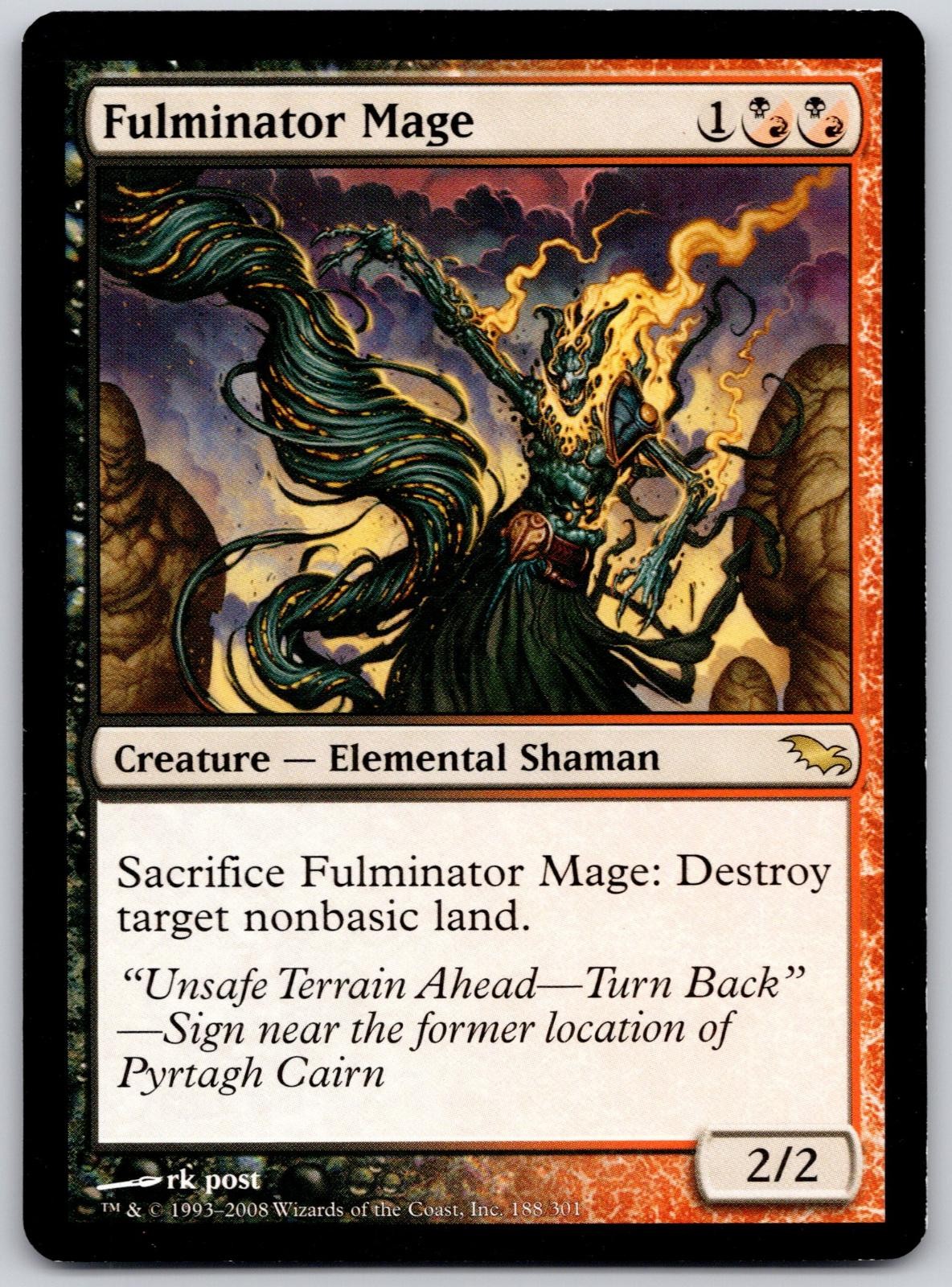 Fulminator Mage 188 Rare Shadowmoor Magic: The Gathering Lightly Played