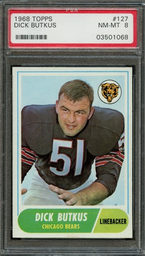 1968 Topps Dick Butkus #127 card