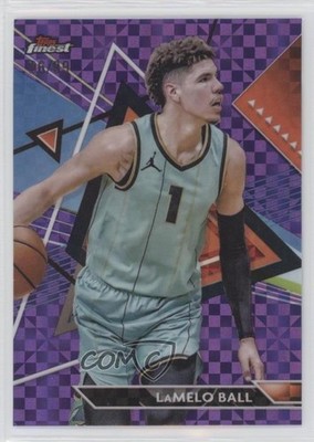 2023 Topps Finest Uncommon Purple Checkerboard Refractor 26/99 LaMelo Ball 6v4