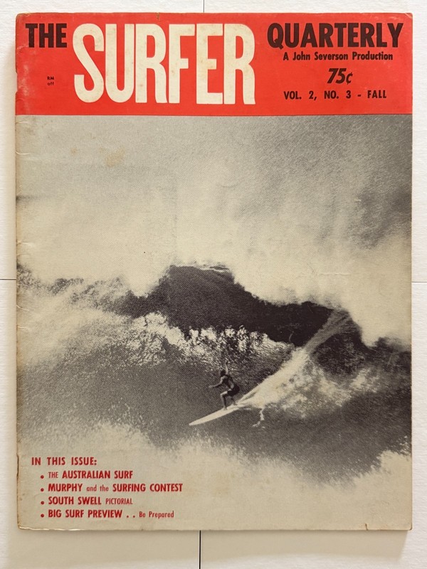 SURFER QUARTERLY MAGAZINE VOL 2 NO 3 FALL 1961 -AUSTRALIA, SOUTH SWELL, BIG SURF