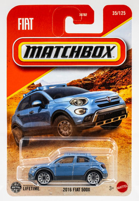 2025 Matchbox #35 2016 Fiat 500X BLUE SKY METALLIC | FSC