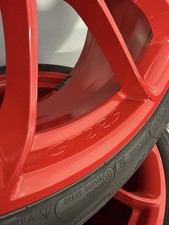 Authentic Porsche GT2RS Red Staggered Rim Set, MADE IN GERMANY