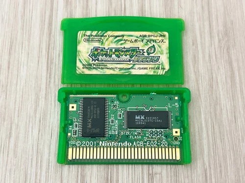 Pokemon Leaf Green Nintendo Gameboy Advance Japanese Authentic Tested GBA