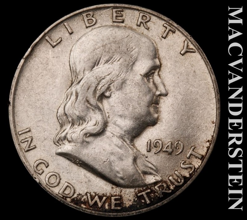 1949-D Silver Franklin Half Dollar - Scarce  High Grade  Lustrous  #L6569