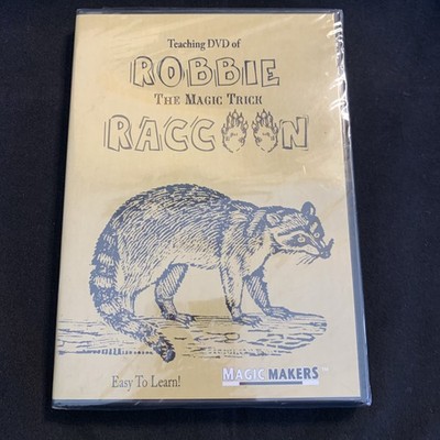 New SEALED!-DVD of Robbie The Magic Trick Racoon by Magic Makers Magic Trick DVD